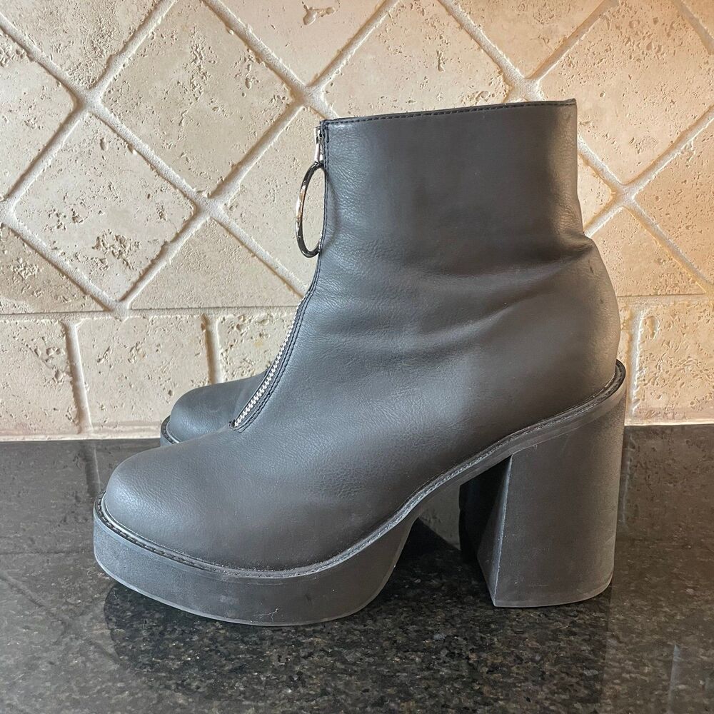 Current Mood Black Combat Boots